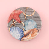 Customize Your Style, PU Leather Pattern Cosmetic Mirror, HD Glass, Plating Silver Frame, 70*70mm Round Design, Three-Color Patterns, Red, Blue and Black, Make Your Makeup More Exciting! #Personalized #EcoFriendlyFashion #SmallAndPortable